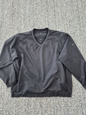 Nike Golf Black V-Neck Pullover with Gray Trim